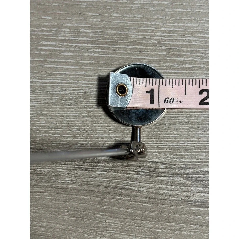 Telescoping Inspection Mirror Chrome Extendable Swivel Round 1 Inch Diameter 17